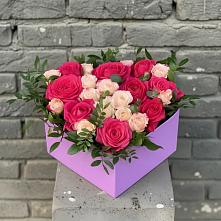 Цветочная композиция из Розы в коробке в Вилино