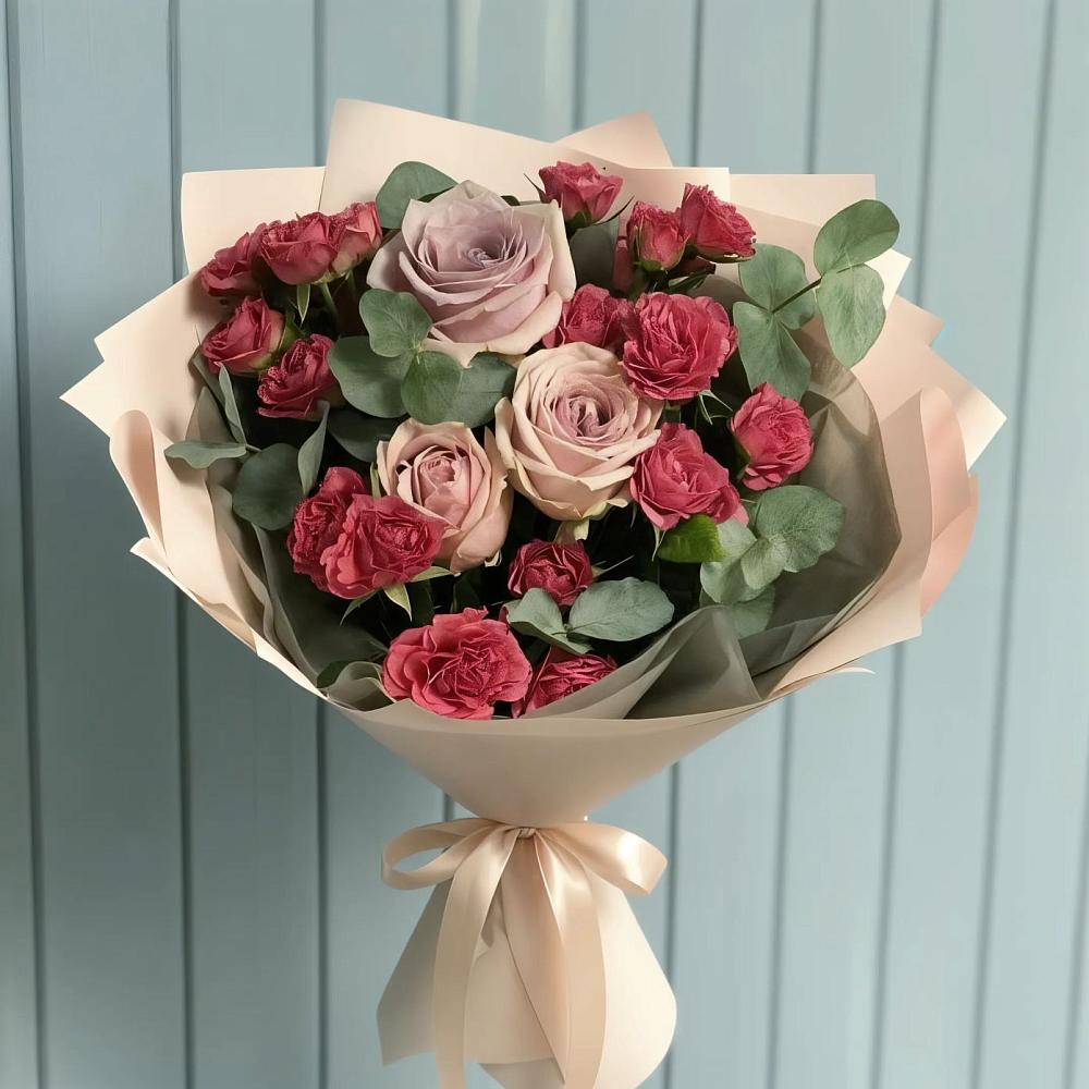 Букет цветов из: Гвоздики и Розы в Вилино