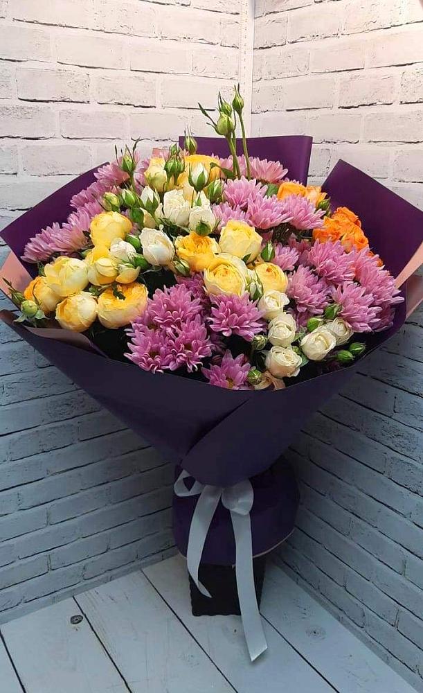 Букет цветов из: Хризантемы и Розы в Вилино