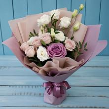 Букет цветов из:  Розы и Лизиантусы #REPLACE_PRED# Вилино