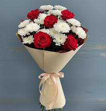 Букет цветов из:  Розы и Хризантемы в Вилино