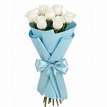 Букет 7 белых роз Проуд в Вилино