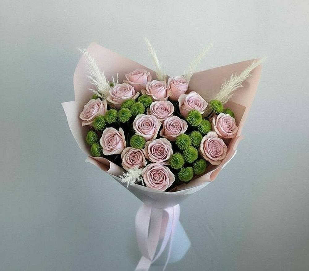 Букет цветов из: Розы и Хризантемы в Вилино