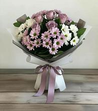 Букет цветов из:  Хризантемы и Розы #REPLACE_PRED# Вилино