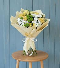 Букет цветов из:  Хризантемы и Розы в Вилино