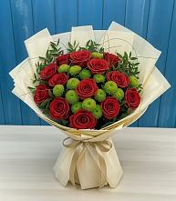 Букет цветов из:  Розы и Хризантемы #REPLACE_PRED# Вилино