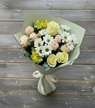 Букет цветов из:  Альстромерии, Розы и Хризантемы #REPLACE_PRED# Вилино