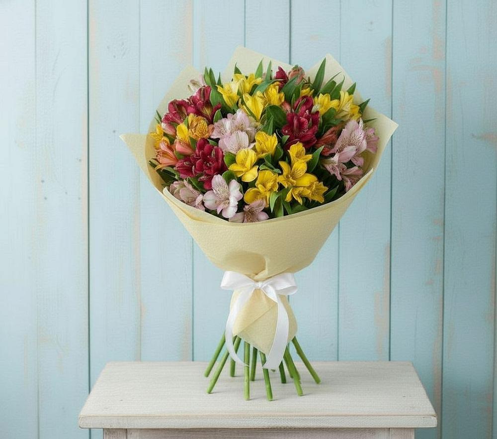 Букет цветов из: Альстромерии в Вилино