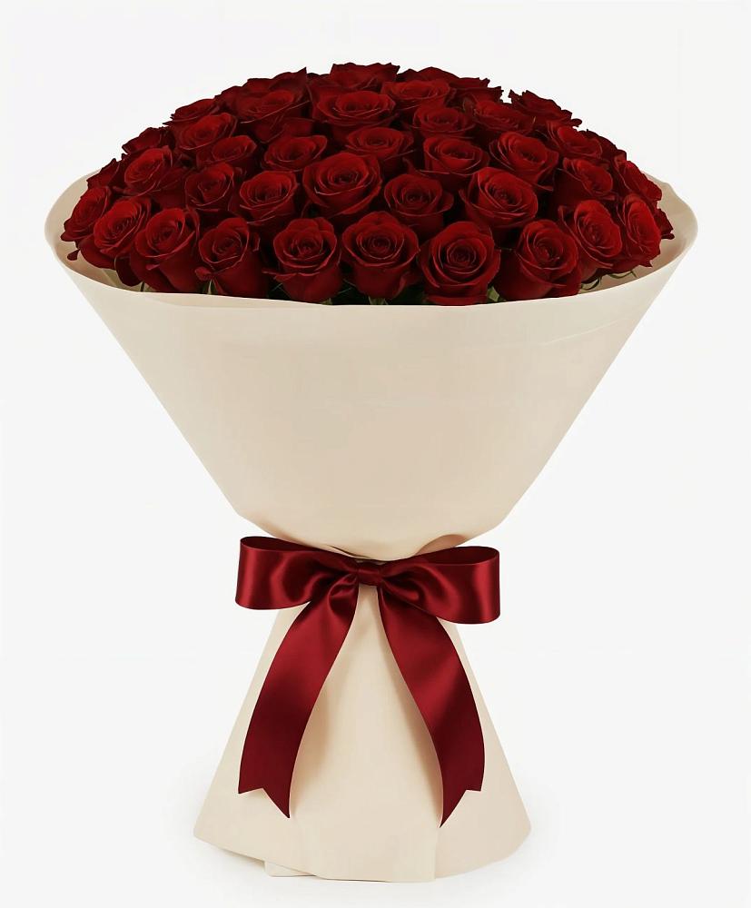 Букет 101 Бордовая роза Блэк Бакарра в Вилино